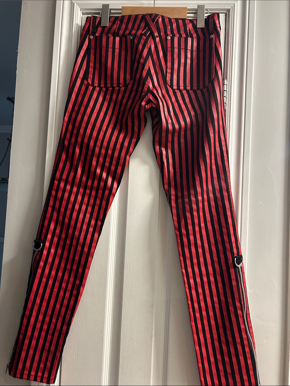 Tripp NYC Red & Black Striped Skinny Jeans - Picture 6 of 8